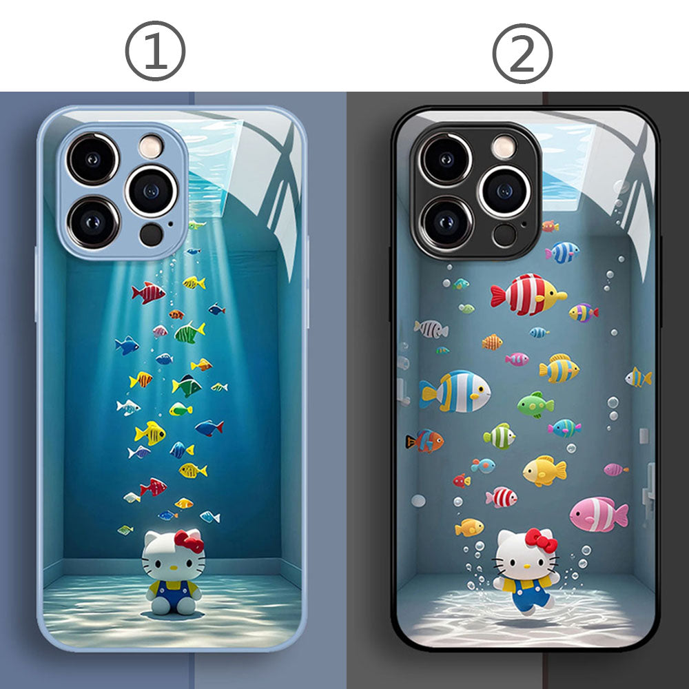 Liquid Silicone Tempered Glass iPhone Case with Full Camera Protection C-80142