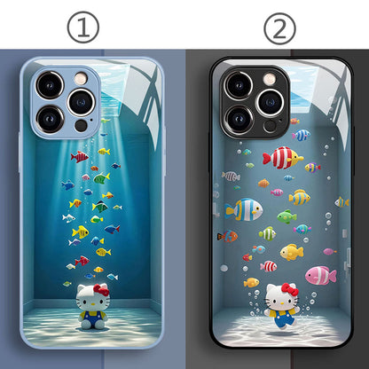Liquid Silicone Tempered Glass iPhone Case with Full Camera Protection C-80142
