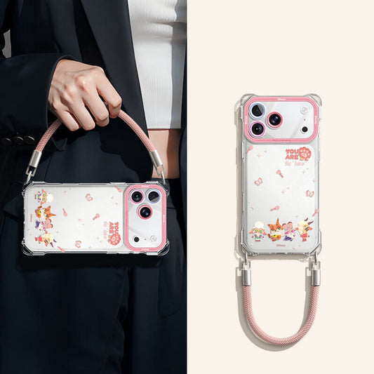 Shockproof & Stain-Resistant Phone Case with Strap for iPhone C-80183