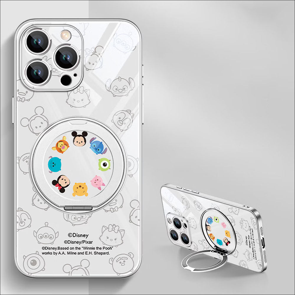 Shock-Absorbing Phone Case with 360° Rotating Stand for iPhone C-80132