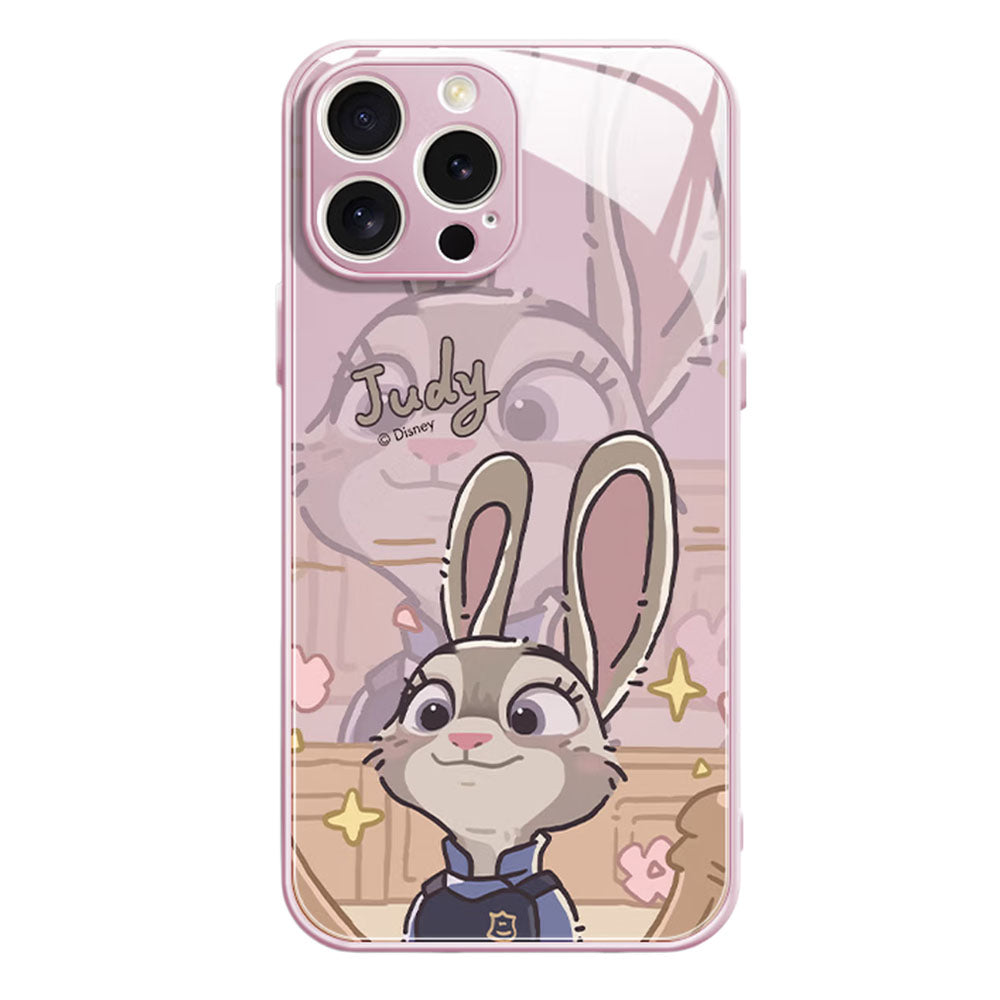 Slim Printed Glass Protective Phone Case for iPhone C-80126