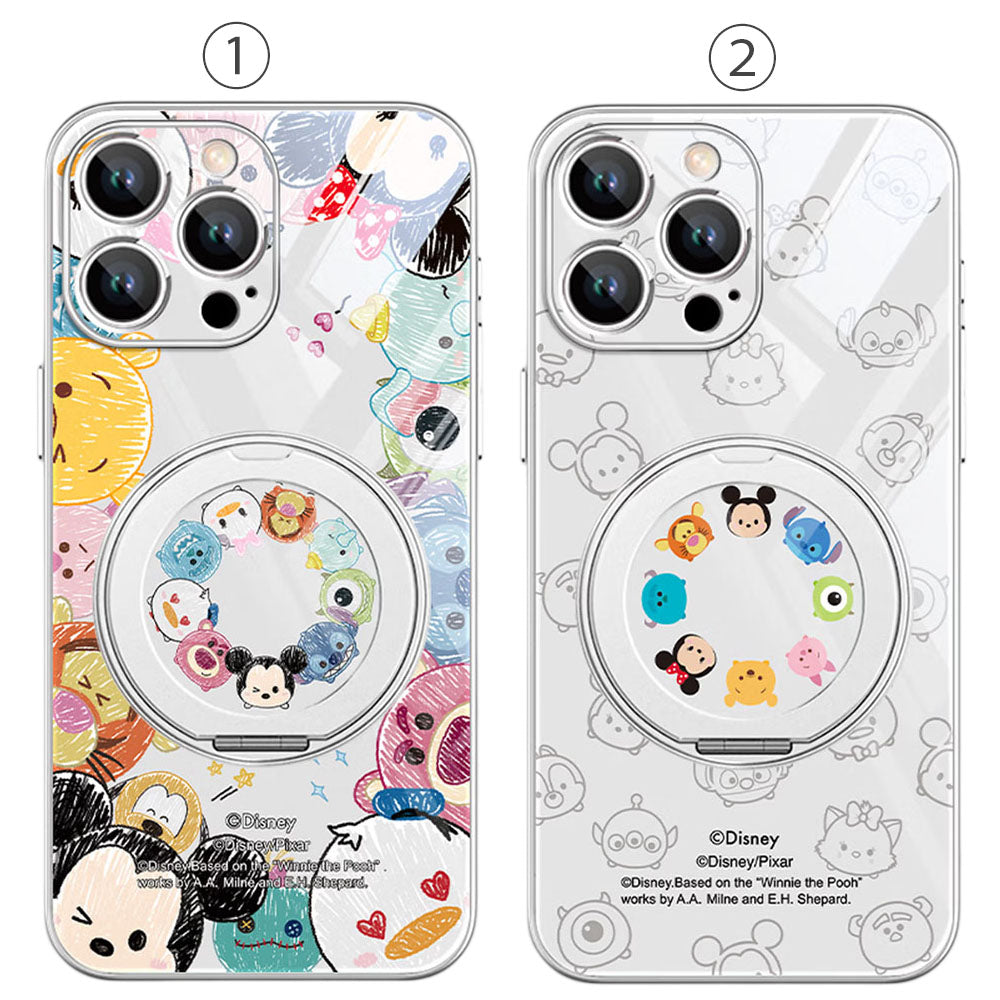 Shock-Absorbing Phone Case with 360° Rotating Stand for iPhone C-80132