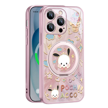 iPhone Compatible Cute Pattern Phone Case with Ring Stand C-80139