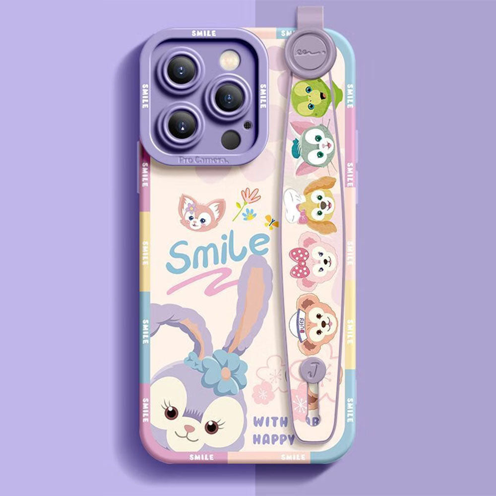Cute Shockproof Phone Case with Strap for iPhone C-80179