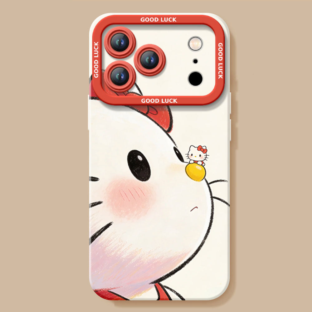 Cute Soft Silicone-Style iPhone Case with Detachable Charm Strap C-80159