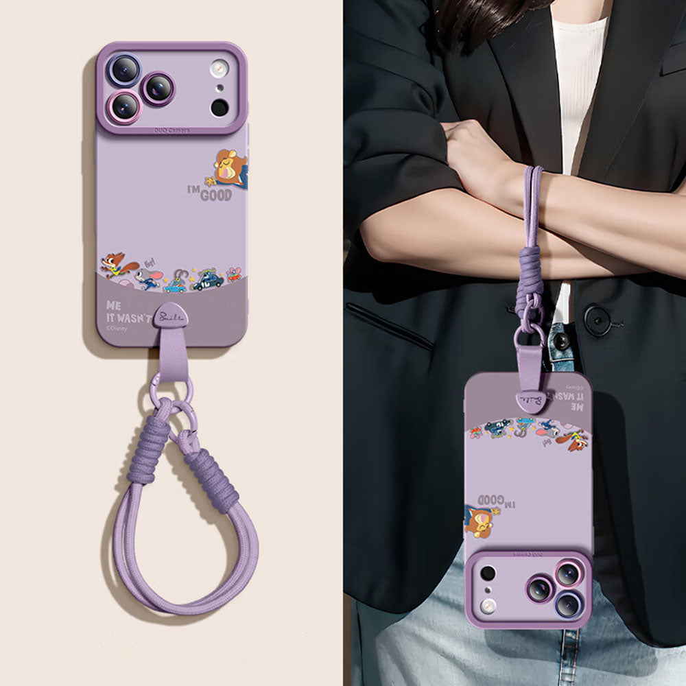 Corner Protection Shockproof Phone Case with Strap for iPhone C-80186