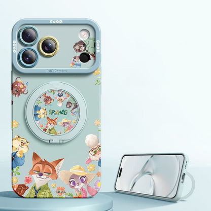 360° Rotating Ring Stand Protective Phone Case for iPhone C-80188