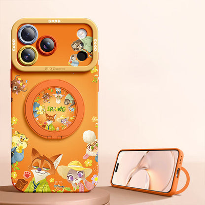360° Rotating Ring Stand Protective Phone Case for iPhone C-80188