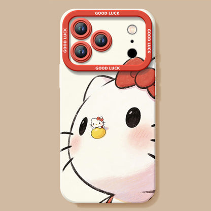 Cute Soft Silicone-Style iPhone Case with Detachable Charm Strap C-80159