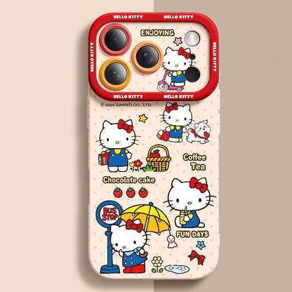 Cute 5-Color Shockproof Camera Protection Phone Case for iPhone C-80203