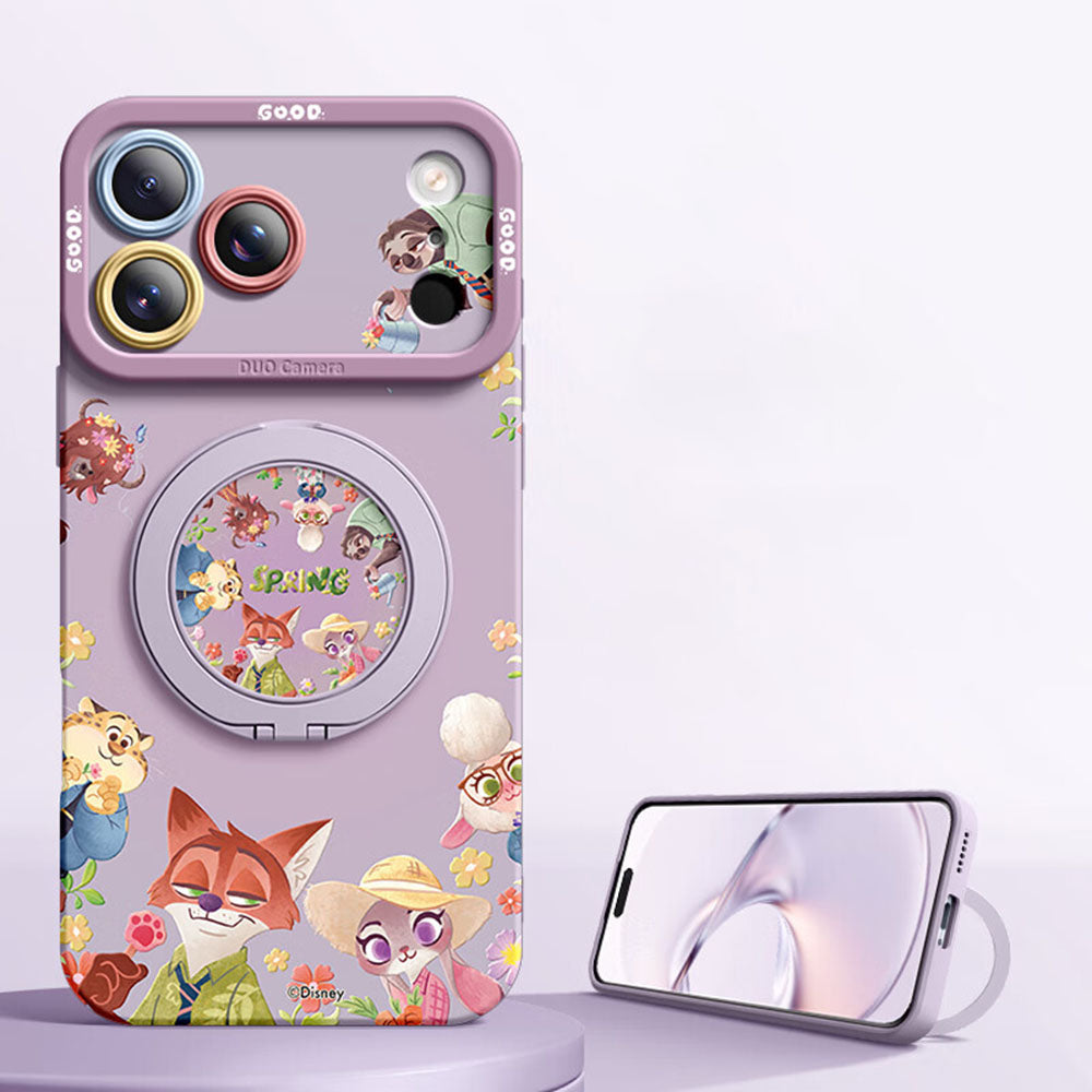 360° Rotating Ring Stand Protective Phone Case for iPhone C-80188