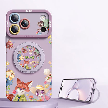 360° Rotating Ring Stand Protective Phone Case for iPhone C-80188