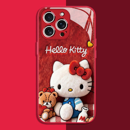 iPhone Compatible Slim Tempered Glass Phone Case C-80153