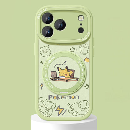 Shock-Absorbing Magnetic iPhone Case with 360° Rotating Ring Stand C-80018