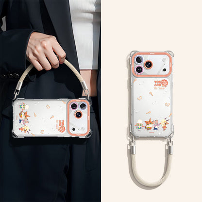 Shockproof & Stain-Resistant Phone Case with Strap for iPhone C-80183