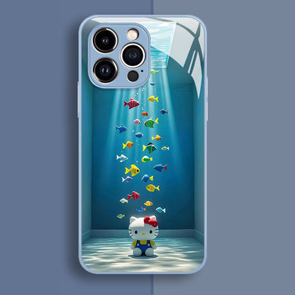 Liquid Silicone Tempered Glass iPhone Case with Full Camera Protection C-80142