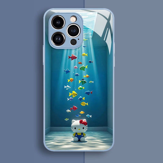 Liquid Silicone Tempered Glass iPhone Case with Full Camera Protection C-80142
