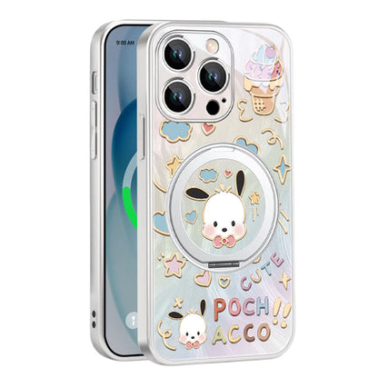 iPhone Compatible Cute Pattern Phone Case with Ring Stand C-80139