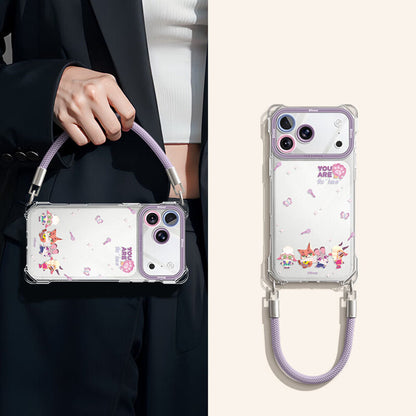 Shockproof & Stain-Resistant Phone Case with Strap for iPhone C-80183