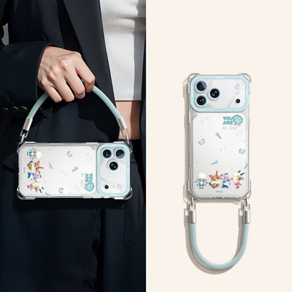 Shockproof & Stain-Resistant Phone Case with Strap for iPhone C-80183