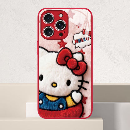 iPhone Compatible Slim Tempered Glass Phone Case C-80153