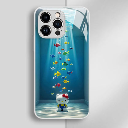 Liquid Silicone Tempered Glass iPhone Case with Full Camera Protection C-80142