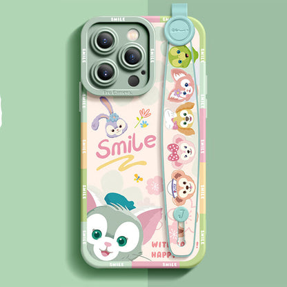 Cute Shockproof Phone Case with Strap for iPhone C-80179