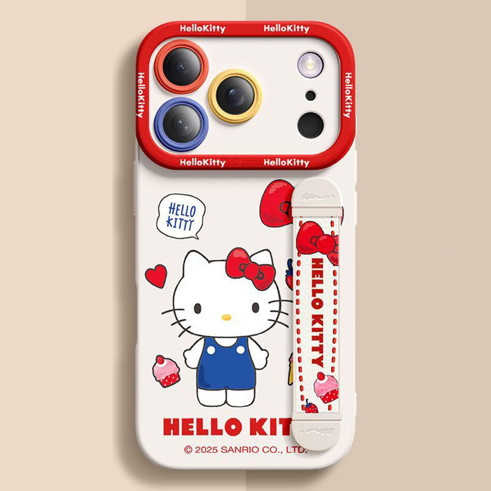 Cute iPhone Case with Adjustable Stretch Hand Strap C-80156