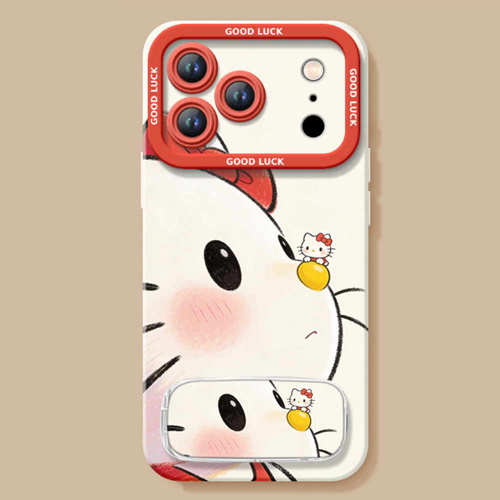 Cute Soft Silicone-Style iPhone Case with Detachable Charm Strap C-80159