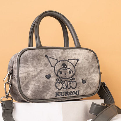 Vintage Embroidered Mini Boston Bag C-489